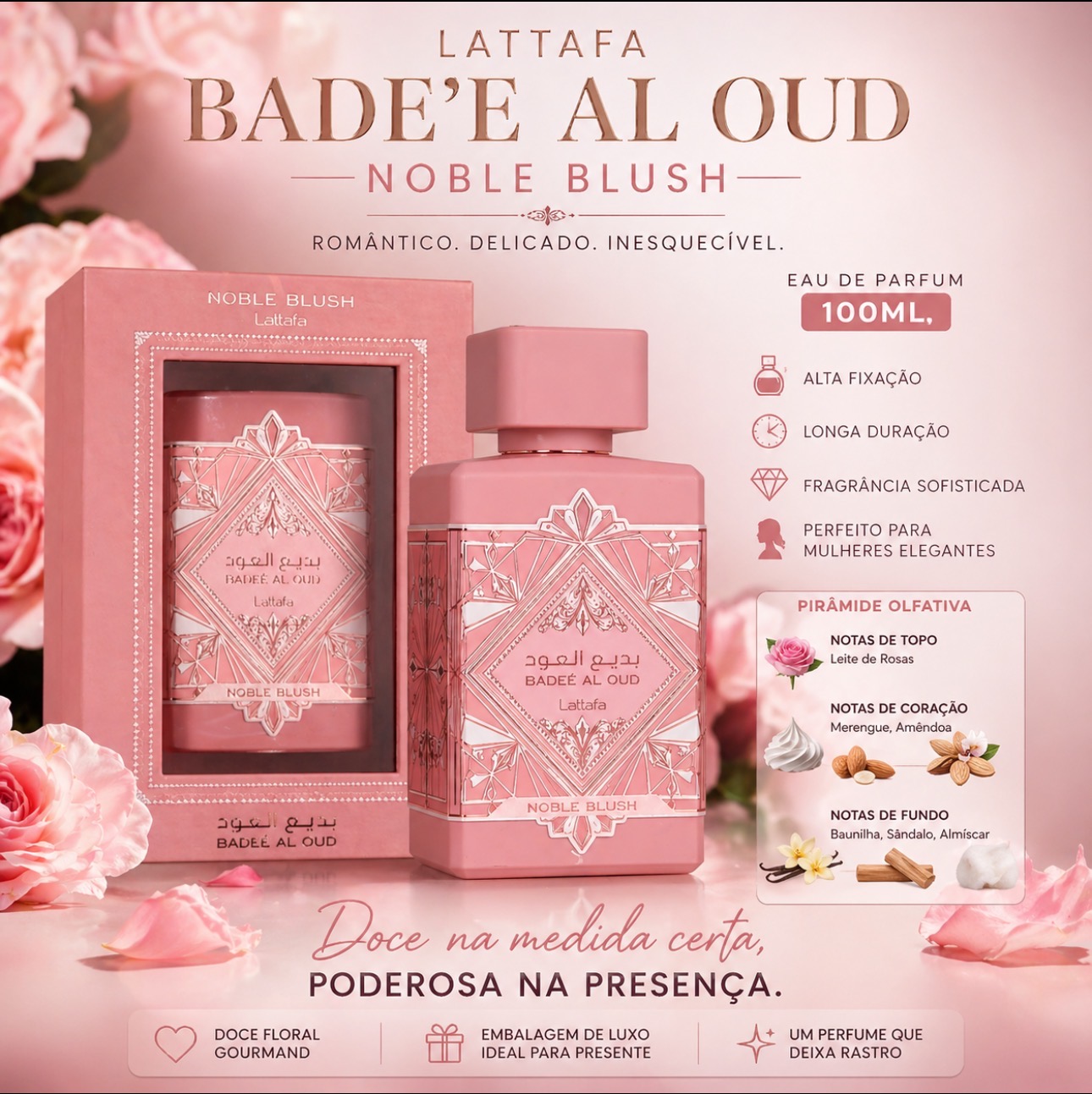 Perfume Lattafa Bade'e Al Oud Noble Blush EDP 100ml